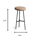 Banco Wire Renar Com Impressão Cor Grafite Rustic Brown