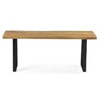 Banco York Live Edge Renar 160 Cm Cor Grafite Driftwood