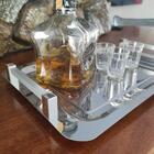 Bandeja Aço Inox Retangular Pequena Com Alças Para Servir Caf