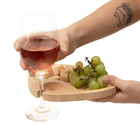 Bandeja Arredondada De Bambu Com Apoio Para Taça - Oikos Natu