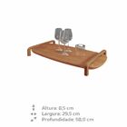 Bandeja Barcelona Decorativa Castanho Com Detalhes Em Metal D