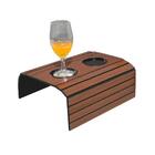 Bandeja Braço De Sofá Porta Copos Duplo Marrom