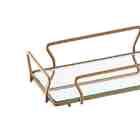 Bandeja Bromélia Retangular Com Espelho Dourada Schmitt Arama