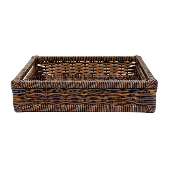 Bandeja C/ Fundo Tecido - Tradicional - 35x25x08cm - Argila