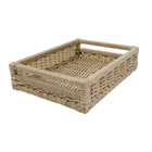 Bandeja C/ Fundo Tecido - Tradicional - 35x25x08cm - Junco