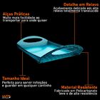 Bandeja Café Da Manhã Translúcida Com Alças - Azul Turquesa