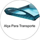 Bandeja Café Da Manhã Translúcida Com Alças - Azul Turquesa