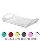 Bandeja Café Da Manhã Translúcida Com Alças - Transparente