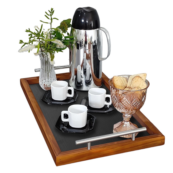 Bandeja Cantinho Café Grande Moderna Decorativa Ambiente Casa