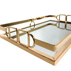 Bandeja Clássica Decor Em Metal E Vidro M