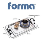 Bandeja Com Alça Aço Inox Para Servir Café Chá 17x30cm Forma