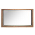 Bandeja Com Espelho Woodart Coquinho Marrom 51cm X 35cm