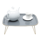 Bandeja Com Pé, Bandeja Retangular Em Metal - Carisma