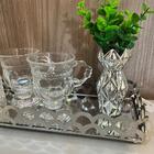 Bandeja, Conjunto De Taça, Potiche De Cristal E Vaso