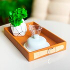 Bandeja Couro Snake Vintage Marfim Com Fíbula P