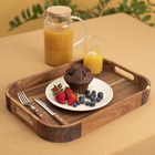 Bandeja De Acácia Arredondada 40Cm Oikos