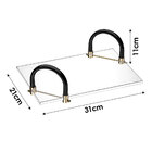 Bandeja De Acrílico Hara Kira Com 2 Alças 31x21x11 Cm Alça Co