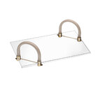 Bandeja De Acrílico Hara Kira Com 2 Alças 31x21x11 Cm Alça Co