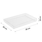 Bandeja De Acrílico Hara Transparente Dobrada Baixa 20x20 Cm