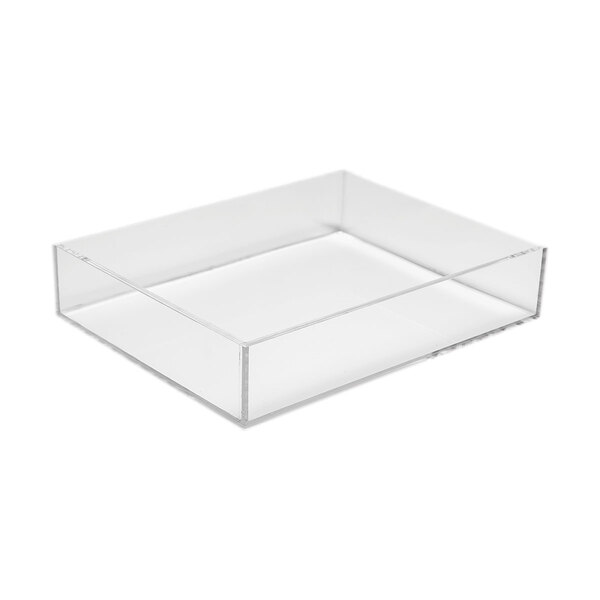 Bandeja De Acrílico Hara Transparente Lisa Alta 42x33 Cm