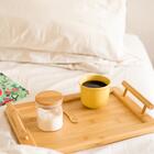 Bandeja De Bambu Com Alcas Retangular