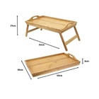 Bandeja De Bambu Mesa Café Da Manhã Dobrável Com Alças E Pés