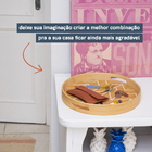 Bandeja De Bambu Redonda Chevron 35cm