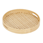 Bandeja de Bambu Redonda Vazada 35cm Oikos
