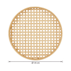 Bandeja de Bambu Redonda Vazada 35cm Oikos