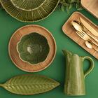 Bandeja De Bambu Round 20cm Lyor Prato Redondo Servir Mesa P