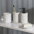 Bandeja para Banheiro Cerâmica Branca 9x2x18,5cm Contorno Oikos