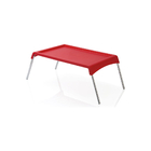 Bandeja De Cama Vermelha Com Pés Aço Cromado Martiplast Ou