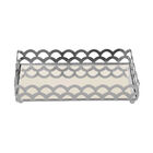 Bandeja De Luxo Belga Retangular - Prateada 23x12cm