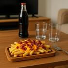 Bandeja De Madeira Teca 20x10cm Tábua Petisqueira 15mm Porçã