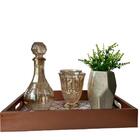 Bandeja De Mdf, Garrafa Licor, Conjunto Taça E Vaso Bege
