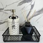 Bandeja De Metal + Difusor De Vidro + Porta Sabonete Líquido