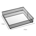 Bandeja De Metal Com Espelho Barcelona Preta 17 X 17 X 5 Cm |