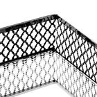 Bandeja De Metal Com Espelho Barcelona Preta 17 X 17 X 5 Cm |