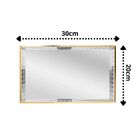 Bandeja De Metal Com Espelho Dourada 20cm X 30cm X 4cm - Lyor