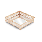 Bandeja De Metal Com Espelho Quadrada. Cobre 16 X 16 X 4 5 Cm
