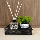 Bandeja De Metal, Difusor De Vidro E Vaso De Cerâmica