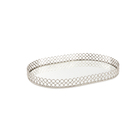 Bandeja De Metal Prata Oval C/espelho 50,5x35cm Mart