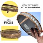 Bandeja De Metal Redonda Com Borda Ornamental Cobre Grande Ur