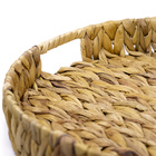 Bandeja De Palha Redonda 7x40x40 Cm - Indo Decorar