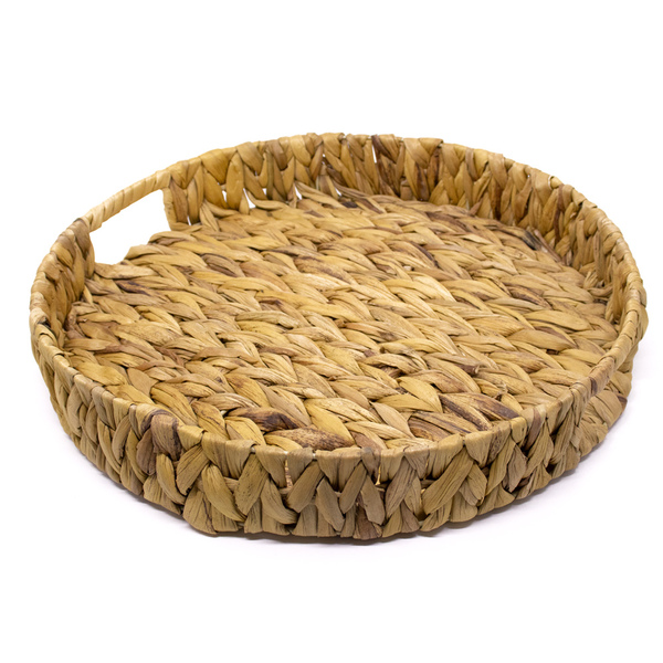 Bandeja De Palha Redonda 7x40x40 Cm - Indo Decorar