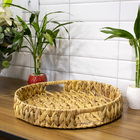 Bandeja De Palha Redonda 7x40x40 Cm - Indo Decorar