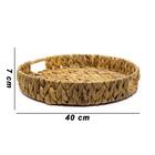 Bandeja De Palha Redonda 7x40x40cm