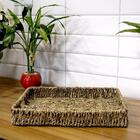 Bandeja De Palha Retangular 6x36x38 Cm