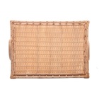 Bandeja De Rattan Com Alça Nature 37,5x28x14cm