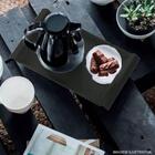 Bandeja De Servir Com Alças 34x19cm Plástica Preta Café Da Ma